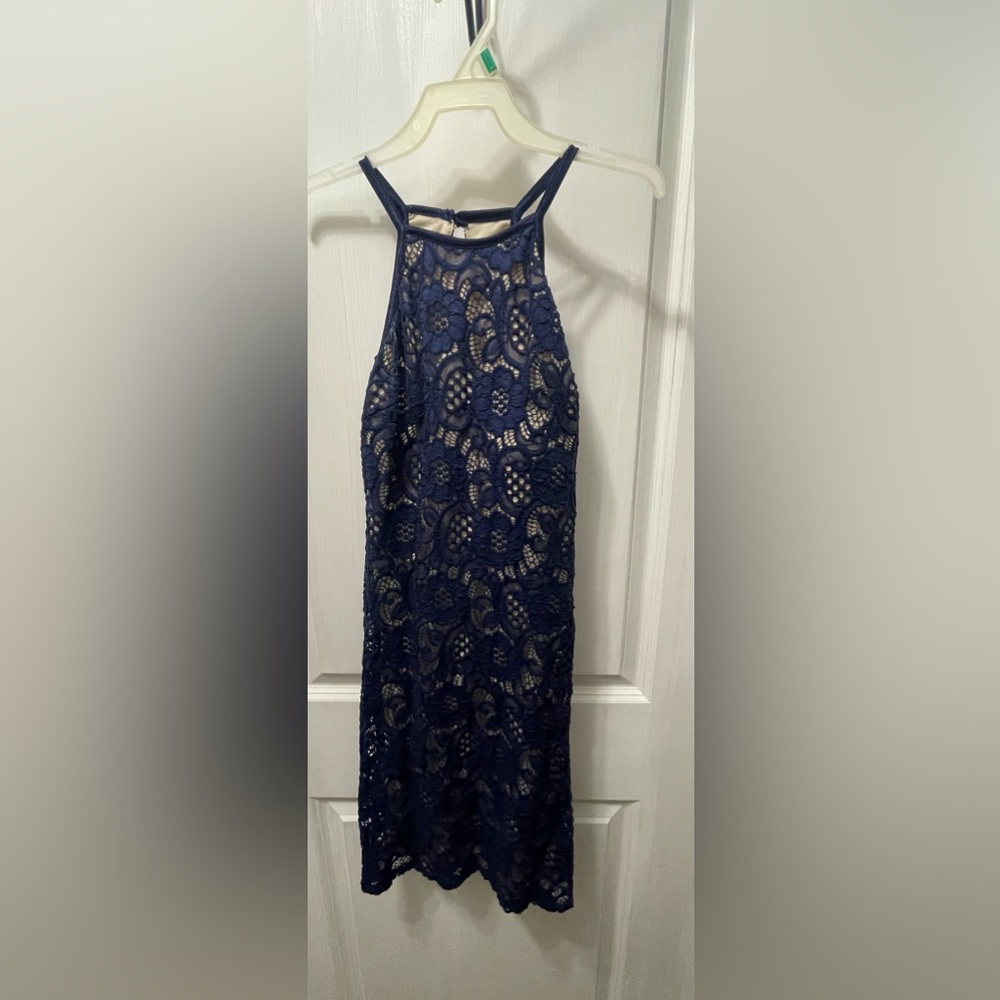 Navy blue lace dress